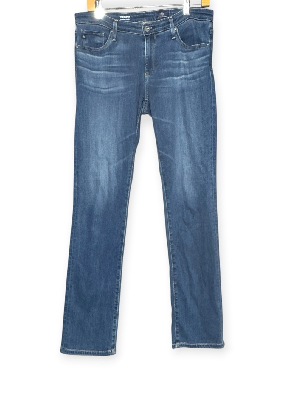 AG Adriano Goldschmied Jeans Women The Harper Straight Leg *32 Med Rise Stretch